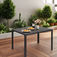 thumbnail image 5 of TLGREEN 43×28in Outdoor Dining Table for 6, Wooden-like Top, Aluminum Frame, Weather Resistant, Ideal for Garden, Patio, Poolside, Porch, (Black), 5 of 10