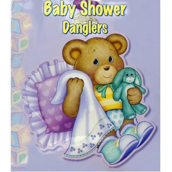 Teddy Bear Baby Shower Danglers (2ct)