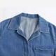 thumbnail image 5 of Top para mujer,Blusa informal de manga larga con solapa de mezclilla azul lavada para mujer, camisa holgada y suave para uso diario, sopatenor, 5 of 8