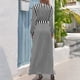 thumbnail image 3 of Vestido minifalda adelgazante de rayas blancas y negras, vestido largo tipo vendaje, vestidos elegantes para mujer en oferta, 3 of 5