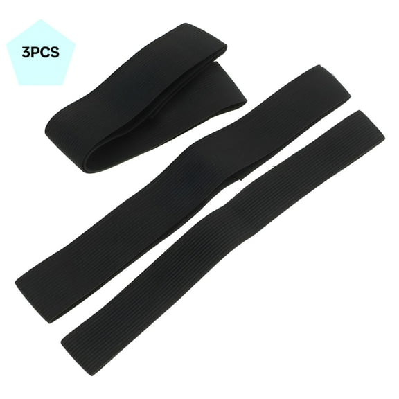 TELOLY 3Pcs Wigs Fixed Elastic Band Creative Headgear Band Wigs Grip Band Black