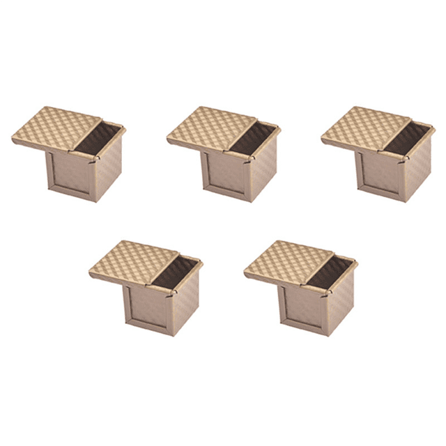 5X Square Loaf Pan with Lid Toast Mold Bread Pan Pullman Loaf Pan with Cover Non-Stick Mini Water Cube