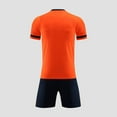 thumbnail image 4 of CYRBOKO Boy's Athletic Outfit Sets, Quick-dry Breathable Elastic Waist Short Sleeve Top and Shorts Sets Orange Size 12-13 T, 4 of 4