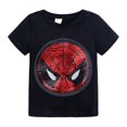 thumbnail image 2 of Kids Boys Spiderman Short Sleeve T-shirt Sequins Turn Over Pattern Changing Tops Tee, 2 of 4