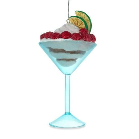 Christmas Coctails BestPysanky Raspberry Martini Cocktail Glass Christmas Ornament 5 Inches ()