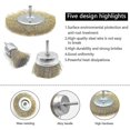 thumbnail image 2 of Compatible With13 Pieces Brass Coated Wire Brushes With Round Shaft 6 Mm, 2 of 4