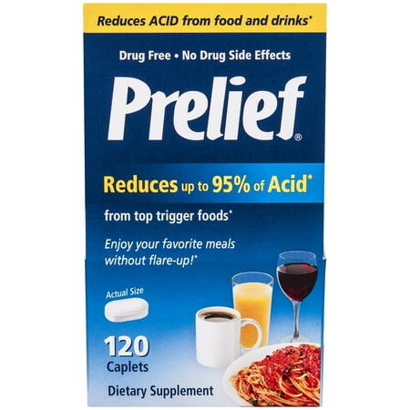 Prelief Acid Reducer Dietary Supplement Caplets 120 ea (Pack of 3)