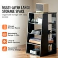 thumbnail image 6 of VEVOR 5-Tier AV Media Stand, Wooden Audio-Video Media Stand for DVD Players/Cable Boxes/Games Consoles, Height-Adjustable Media Storage Cabinet for Gaming, Recording Room, Black, 6 of 9