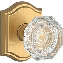 Baldwin Hd.Cry.Tar Crystal Non-Turning One-Sided Dummy Door Knob - Brass