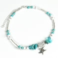 thumbnail image 3 of MasteelfCA Universal Silver Ankle Bracelet with Star Shape Pendant Geometric Type Foot Jewelry Simple Handmade Alloy Crystal Beach Anklet, 3 of 7