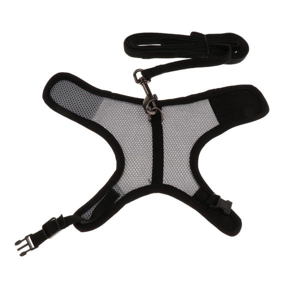 Pet Hamster Chest Straps Leashes Small Animal Harness Training Traction Rope Gray M