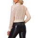 thumbnail image 3 of CHAQUETA BOMBER CORTA CON CREMALLERA Y BRILLO DE LENTEJUELAS PARA MUJERES INSPIRE CHIC TALLA XS ALBARICOQUES, 3 of 7
