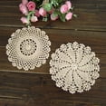 thumbnail image 1 of 4 Pcs Napperons en Dentelle Crochet Ronds Napperon en Dentelle Fait Main sous-Verres en Dentelle Vintage Napperons au Crochet pour Cuisine, 1 of 4