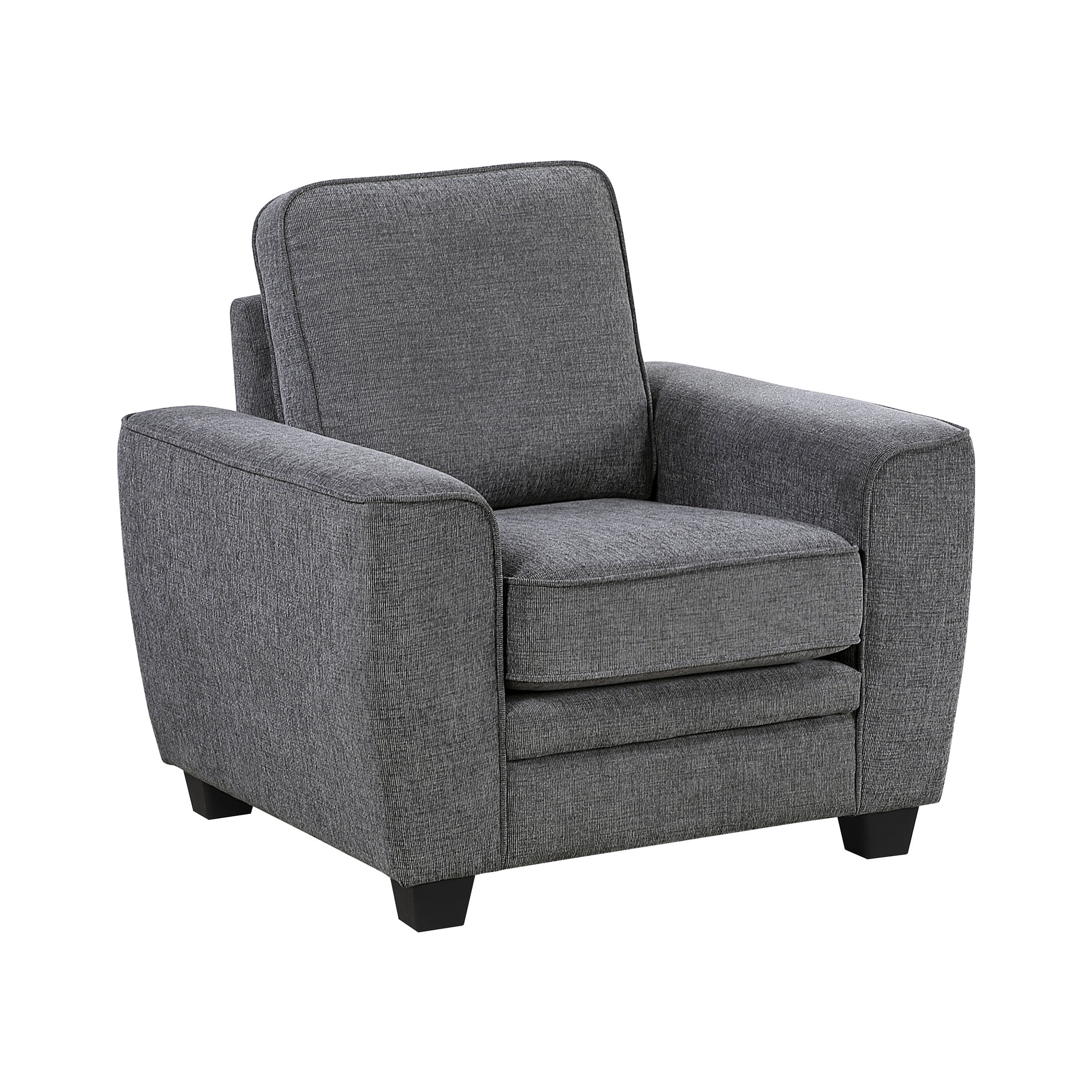 OakvillePark Harpshire Contemporary Chenille Living Room Chair, Dark Gray