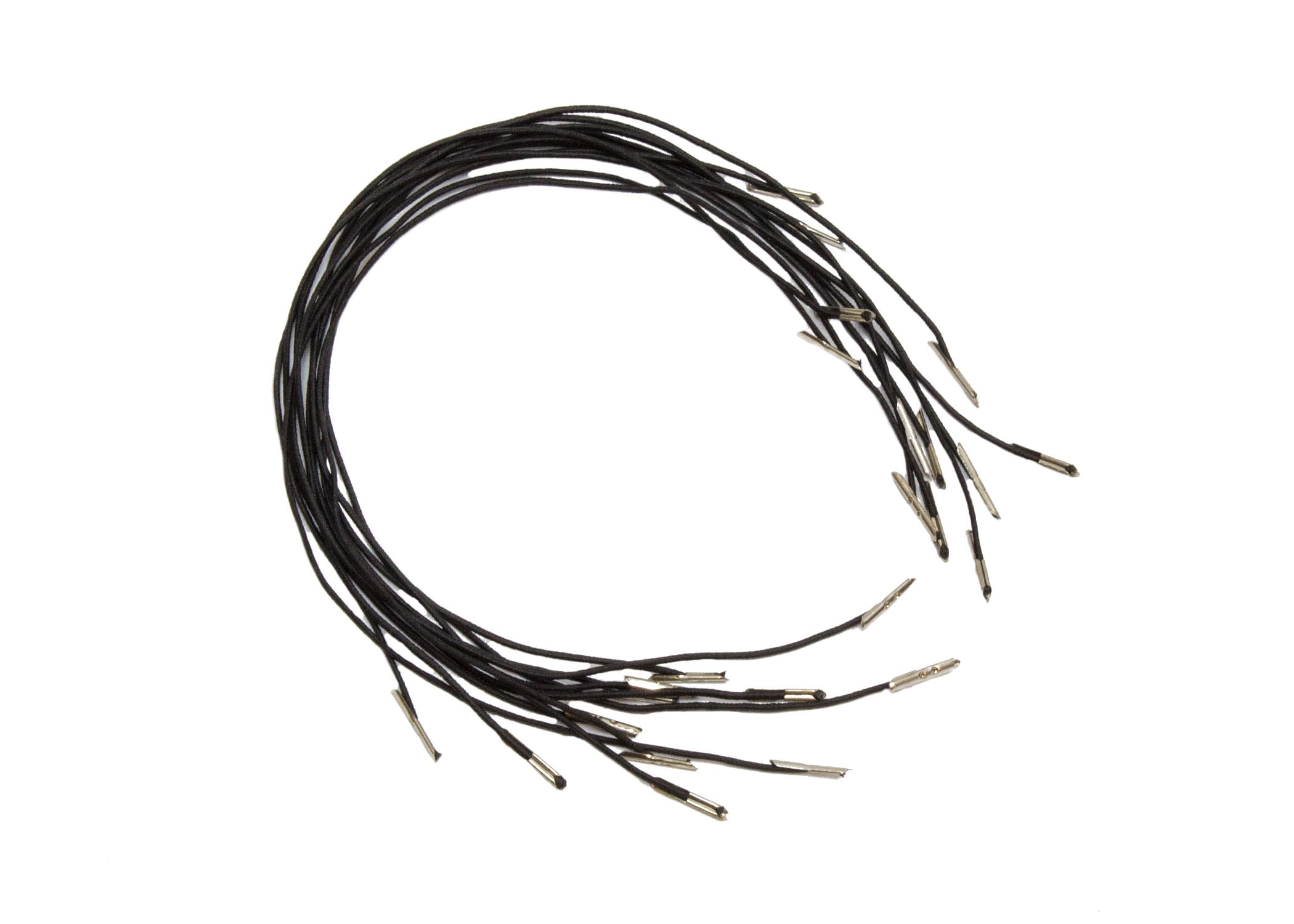 12 Pieces Black 10 1/2" Barbed Elastic Cord for Hats and Fascinators