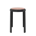 thumbnail image 4 of LeisureMod Tresse Stackable Dining Stool – Mid-Century Modern Round Backless Wicker-Top Seat Indoor Outdoor Use for Kitchen, Patio, Garden Set of 2, 4 of 10