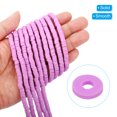 thumbnail image 3 of Unique Bargains 6mm Polymer Clay Beads Spacer, 1750Pcs 5 Strands Round Flat Handmade Bead Spacer, Violet, 3 of 5