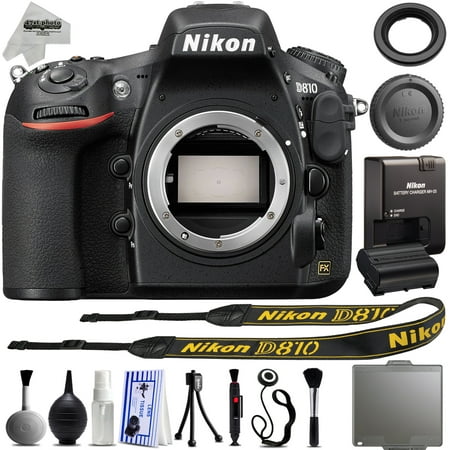 Nikon D810 36.3MP  DSLR Full Frame Camera + Built in Flash + 1080P + 3.2 LCD + Built in Flash + Wi-Fi & GPS Ready