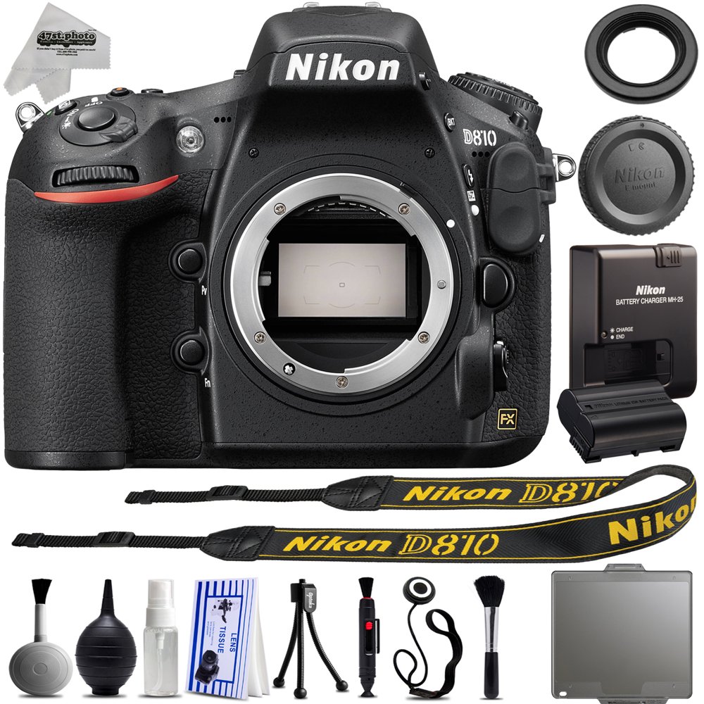 Nikon D810 36.3MP DSLR Full Frame Camera + Built in Flash + 1080P + 3.2 LCD + Built in Flash