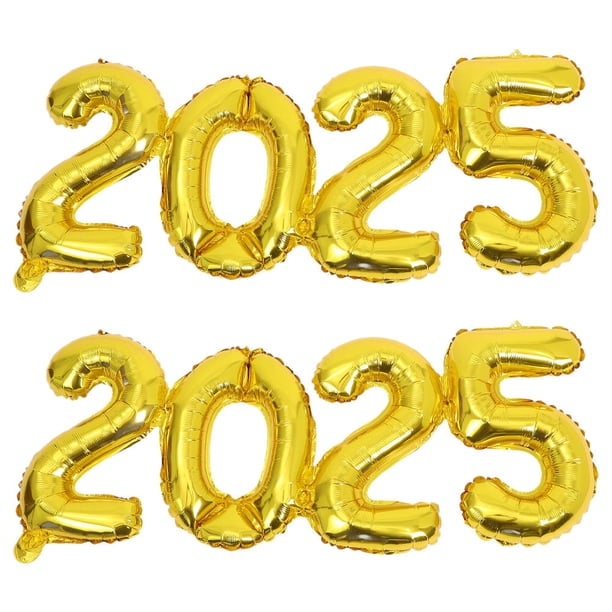 unbranded 2Ud Globos Dorados 2025 Reutilizables Para De Graduaciones Y Eventos Festivos