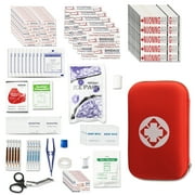 280 Piece Travel First Aid Kit Small Emergency Survival Kit Car Essentials First Aid Supplies for Businesses Home Sport Red YIDERBO