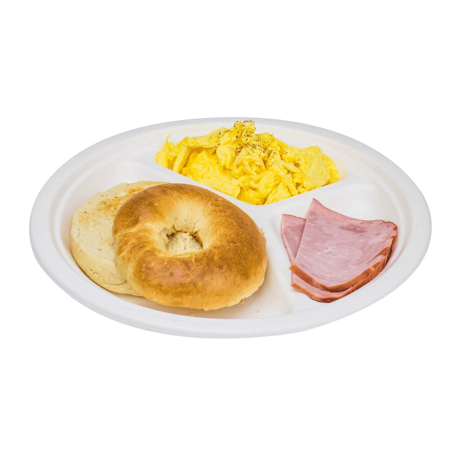 Karat Earth 3 Compartments, 9" Paper Plates, Molded Fiber, 500 Count (10 Pack)