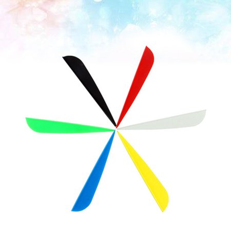 GARVALON 27Pcs Tpu Archery Vane Fletching for Barebow Mixed Color