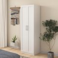 thumbnail image 2 of White 2-Door 3-Partition Wardrobe / Durable Frame and Easy - to - Clean Finish, 2 of 5