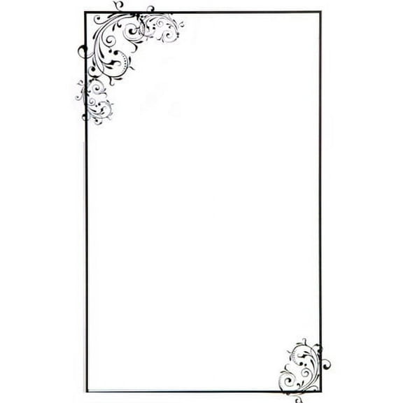 Various Wedding and Bridal Black Scroll Invitations, 50 Count