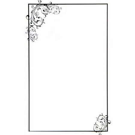 Various Wedding and Bridal Black Scroll Invitations, 50 Count