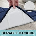 thumbnail image 5 of Buganda Memory Foam Bathroom Rugs, Large Size Ultra Soft and Absorbent Bath Mat, Thick Bath Rug Runner for Bathroom Floor, 47x24, Navy Blue, 5 of 10