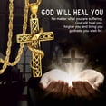 thumbnail image 7 of KeyStyle Cross Necklace for Men Stainless Steel Snake Cross Pendant Chain Necklace Catholic Christian Religious Men Jewelry Christmas Father Day Gift, 7 of 7