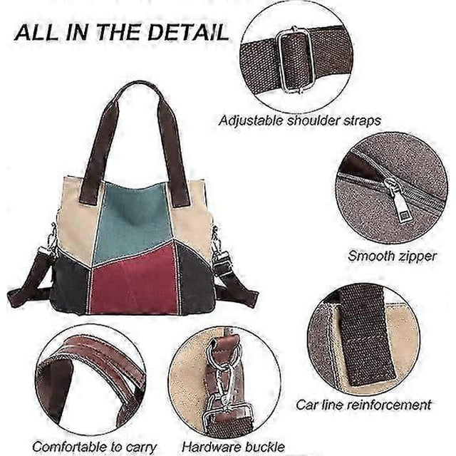 2025 Latest Model Women Canvas Handbag Ladies Canvas Tote Bag Women Shoulder Bag Crossbod