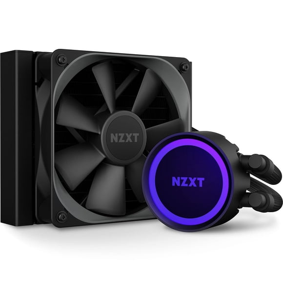 NZXT Kraken 120 - Refroidisseur de Liquide RGB CPU Tout-en-un - Design Miroir Infini - Alimenté par CAM