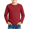 thumbnail image 7 of yillto Girls Thermal Tops Long Sleeve Undershirts Basic Soft Layered Crewneck Pullover Tshirts Tees, 7 of 7