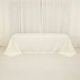 thumbnail image 2 of BalsaCircle Ivory 90" x 156" Cotton Blend Rectangular Tablecloth Wrinkle Resistant Fabric Table Linens Party Wedding Reception Event Decorations, 2 of 8