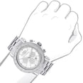 thumbnail image 3 of Oversized Mens Diamond Watch 0.25ct White Mop Escalade Chronograph, 3 of 4