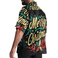 thumbnail image 3 of Christmas Font Men's Short Sleeve Poplin Beach Shirts, Casual Printed Button Down Summer Hawaiian Shirt - Unisex, 3 of 6