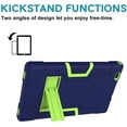 thumbnail image 4 of FIEWESEY Heavy Duty Rugged Protective Case for Vankyo matrixpad S20/Facetel Q3 Pro/TOSCIDO P20/P101/TOPELOTEK MID1001S/VUCATIMES N20/DUODUOGO/Hyundai Hytab Plus 10WB2 10.1" (Navy/Green), 4 of 7