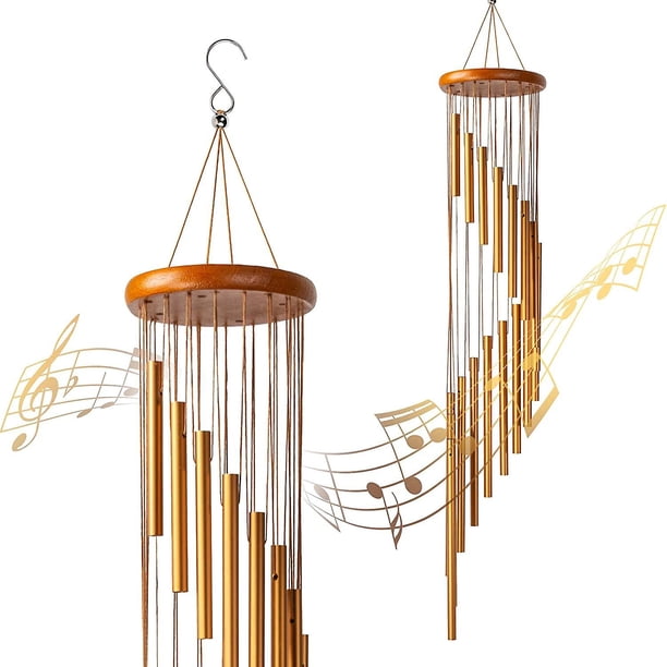 Carillón de viento para exteriores, carillón de viento de 36 pulgadas con tubo de aleación de aluminio de 18 pulgadas, carillón de viento para exteriores