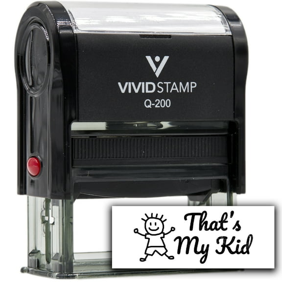 All Quality That's My Kid Self-Inking Rubber Stamp | Family & Friends | Novelty Homely Stamps (Black Ink) - Q-400