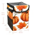 thumbnail image 5 of Maple Ieaf Pumpkin Mini Trash Can Car Garbage Can Car Trash Can - Foldable with Lid, Leak-Proof, Hanging Storage Bag, 5 of 6