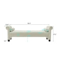 thumbnail image 4 of Comfort  Style with Modern Rolled Arm Rectangular Large Sofa Stool in Ivory, 4 of 8