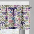 thumbnail image 3 of Ambesonne Floral Valance Pack of 2, Butterfly Pansy Flower Leaf, 42"X12", Pale Tan and Multicolor, 3 of 5