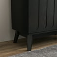 thumbnail image 3 of 31" Sideboard Buffet Cabinet with Storage, Wood Accent Cabinet with 2 Fluted Doors and Adjustable Shelves, Coffee Bar Station for Living Room,Entryway, 3 of 9