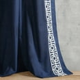 thumbnail image 5 of Lush Décor Luxury Modern Square Embroidery Border Window Panel Navy Single 52x84, 5 of 11