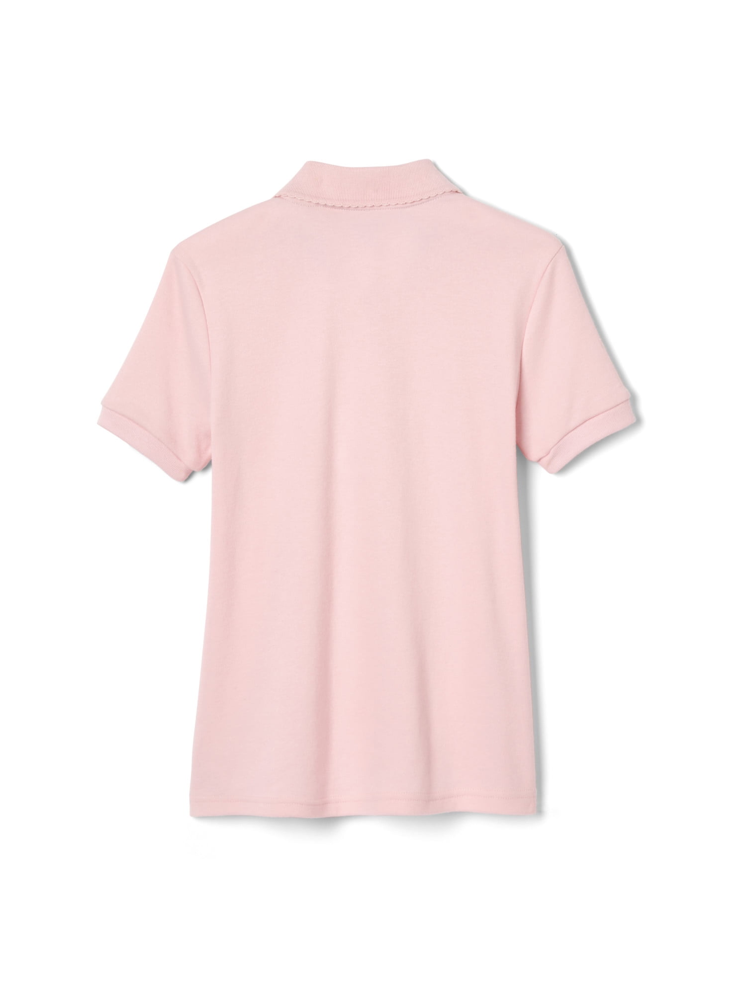 French Toast Girls School Uniform Short Sleeve Picot Collar Interlock Polo Shirt