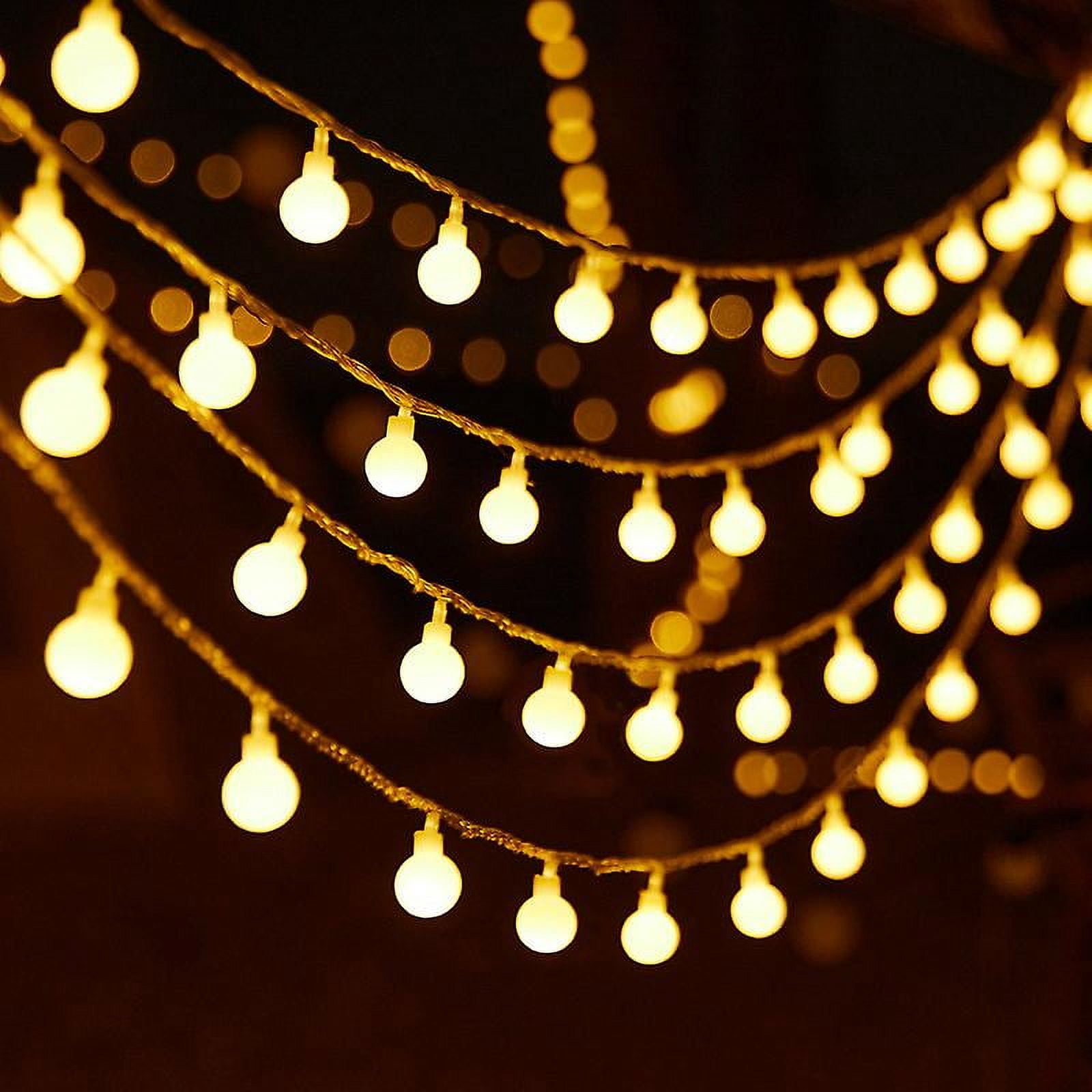 6m 40 luces Pequeñas bolas redondas colores cálidos luz de ambiente de ...