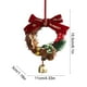 thumbnail image 3 of Adorno navideño con escena | Decoración colgante con campanas, piñas y lazo para árbol de Navidad, lugar de fiesta y decoración festiva del hogar., 3 of 7