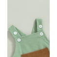 thumbnail image 5 of Biekopu Toddler Baby Bib Pants Trousers, Patchwork Sleeveless Square Neck Overalls Suspender Pants for Boys Girls, 5 of 8